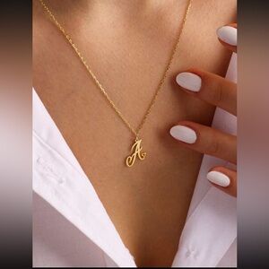 Heart Pendant With English Letters Design Personalized Name Necklace Initial